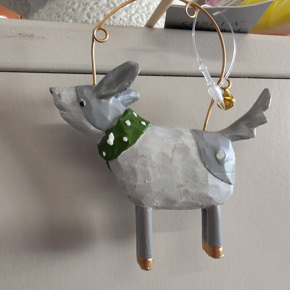 Dog with scarf Resin Decoration