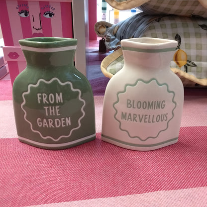 Ceramic Bud Vase, From the Garden or Blooming Marvellous