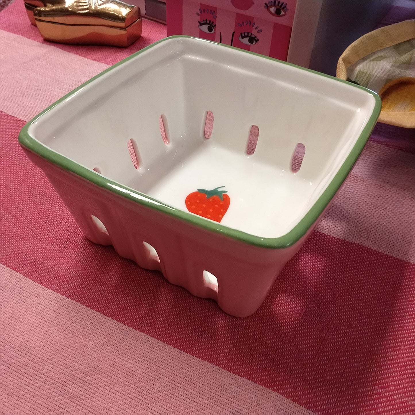 Ceramic Punnet, fruit decoration
