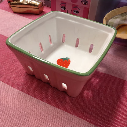Ceramic Punnet, fruit decoration