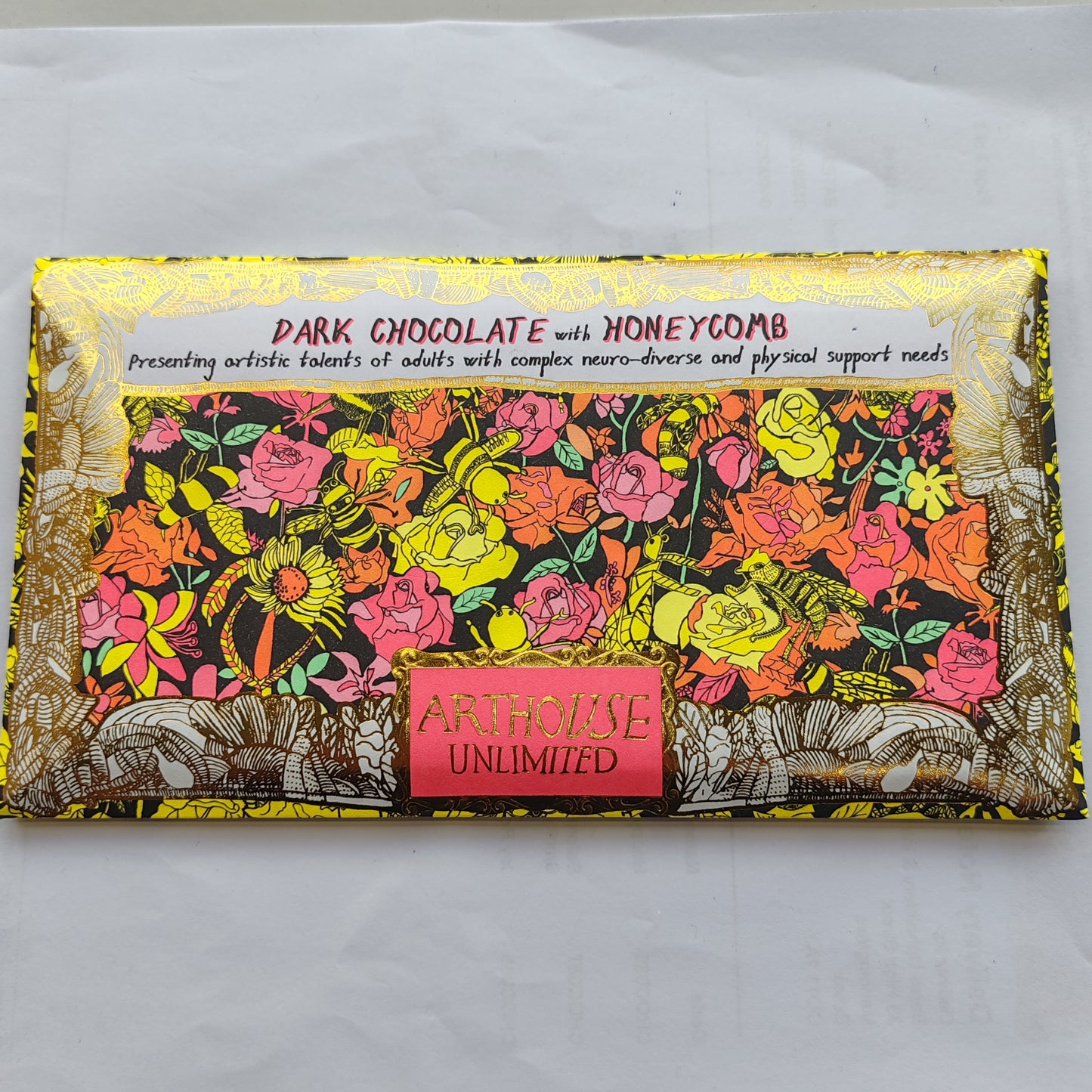 Bee free dark chocolate and honeycomb