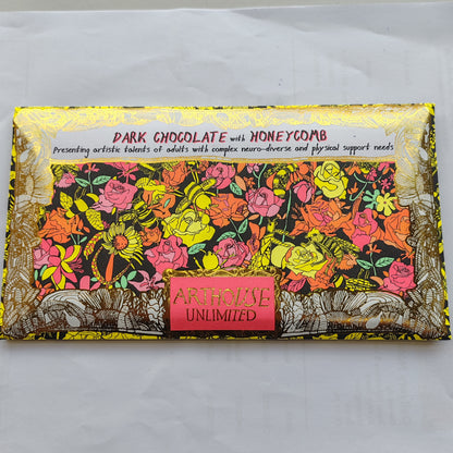 Bee free dark chocolate and honeycomb