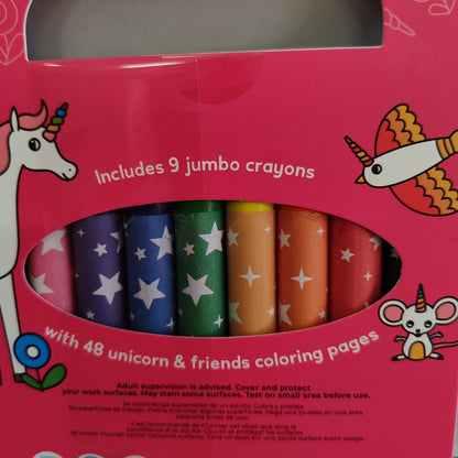 Carry along Colouring book with crayons "unicorn pals"