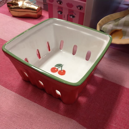 Ceramic Punnet, fruit decoration