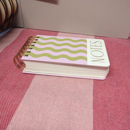 Twin wire chunky notepad wavy stripes