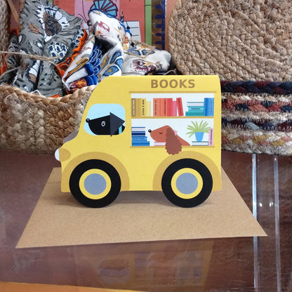 Book Van Shaped Card