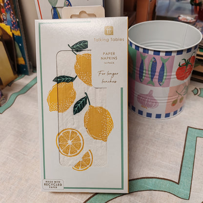 Lemon design paper guest napkin