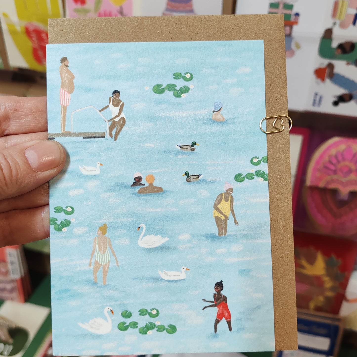 Beach club wild swimming card