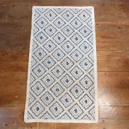 Denim Mosaic Jute Rug - rectangle 2’3 x 4’ (69cm x 122cm)