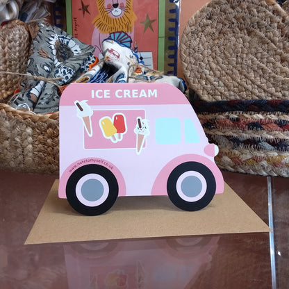 Ice Cream Van Shaped Card