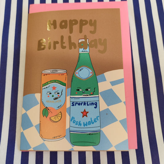 Sparkling posh water Greeting card