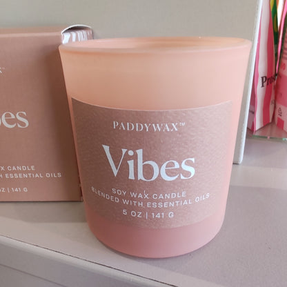 Wellness essential oil scented candle. 5oz. Vibes