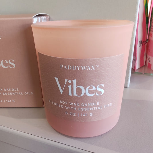 Wellness essential oil scented candle. 5oz. Vibes