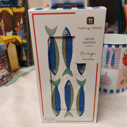 Fish//sardines design paper guest napkin