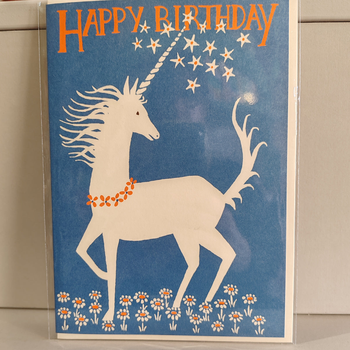 Very large Happy birthday Unicorn Greeting Card