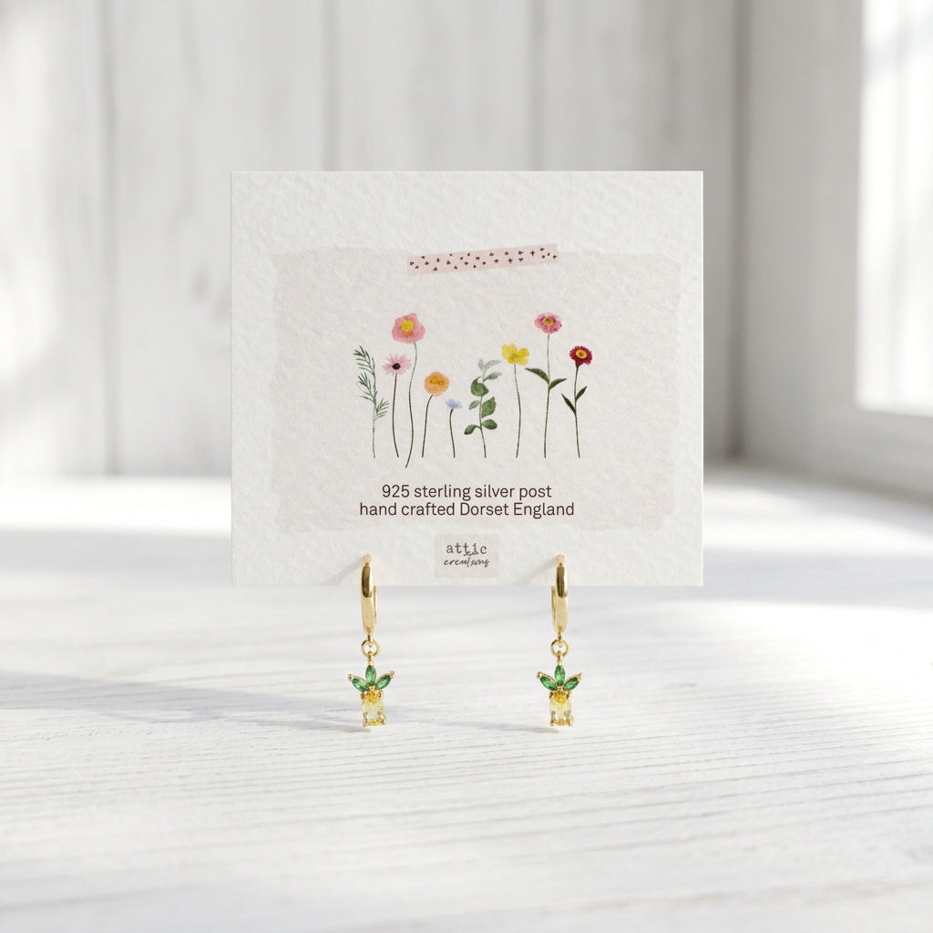Pineapple Ear Hoop Earrings