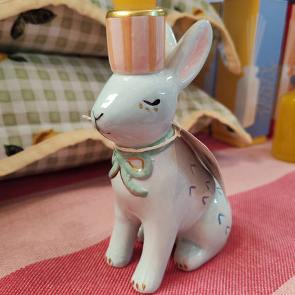 Ceramic Bunny candle holder