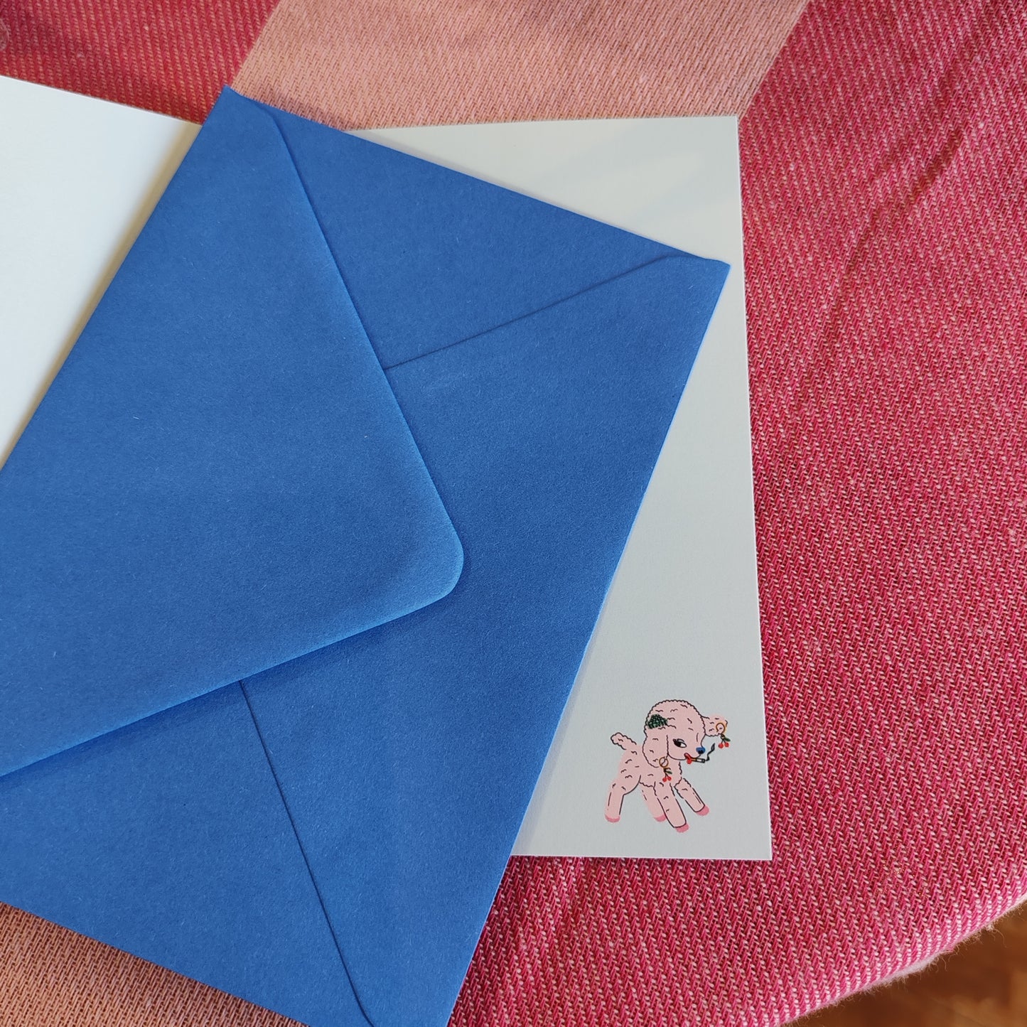 Birthday little lamb psycho greeting card