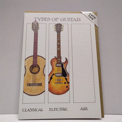 Air Guitar - Types of Guitar Greeting Card