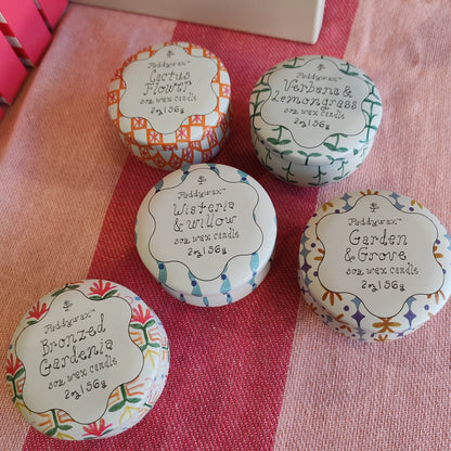 Wisteria and willow mini Soy wax candle in Tin