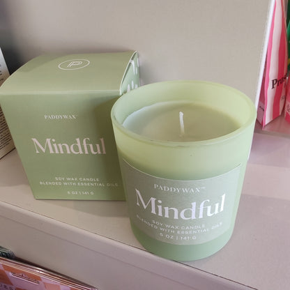 Wellness essential oils scented candle. 7oz. Mindful