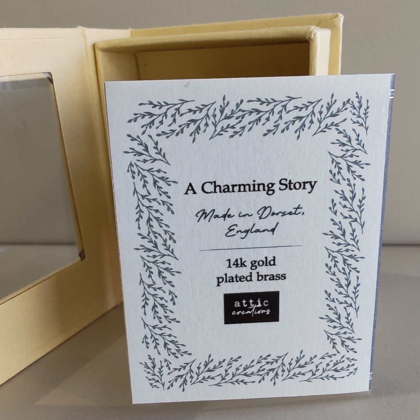 14k Grape crystal clip on charm