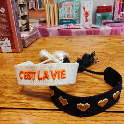 Cest la vie woven bracelet
