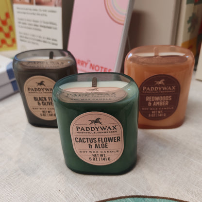 Vista glass candle black fig scent.