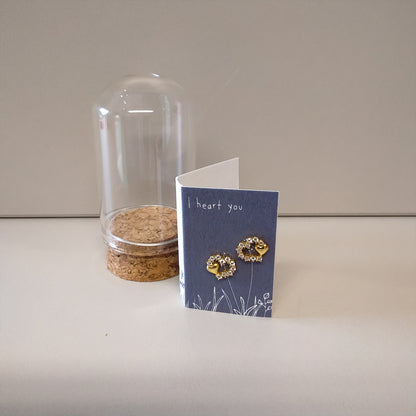 Crystal heart earrings