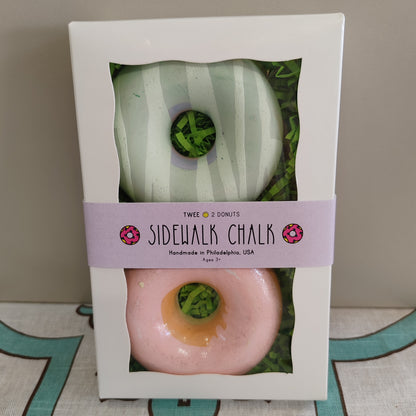 Sidewalk chalk - donuts