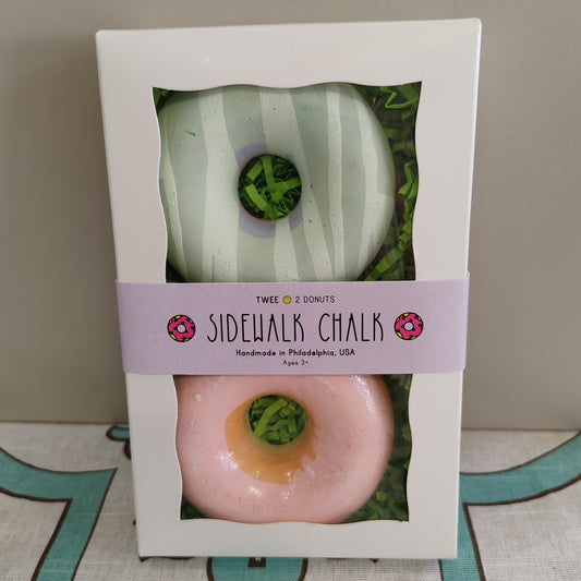 Sidewalk chalk - donuts