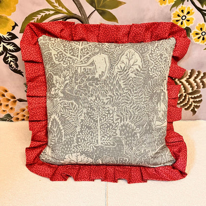 Adam & Eve Handmade Luxury Cushion – Limited Edition British Illustration | Bates Upholstery
