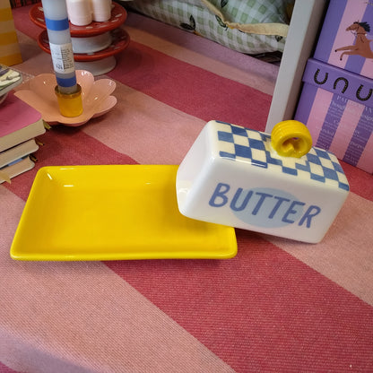 Small Butter Dish, Blue, Bon Appetit