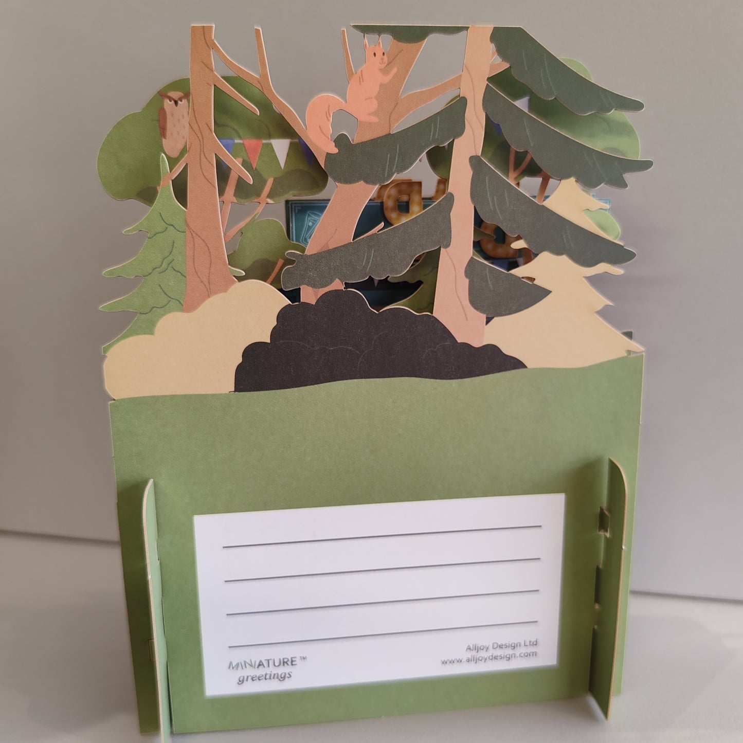 Miniature world 3d pop up Greeting card "Bar theme"
