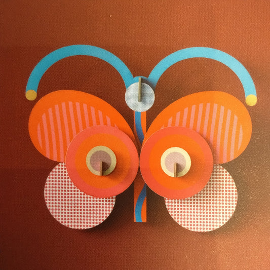 Stripy Butterfly Wall Art