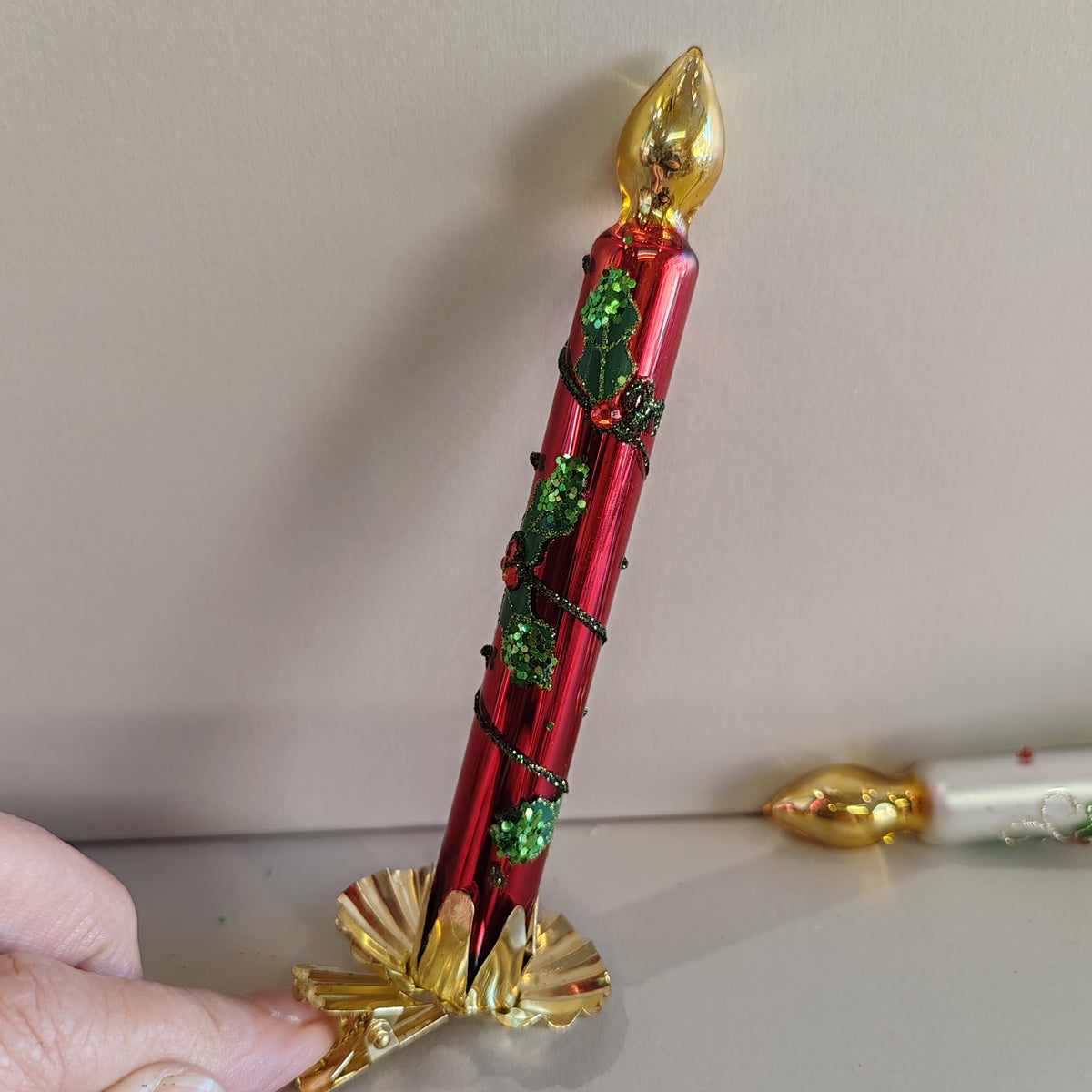 Clip on Glass Candle Decoration