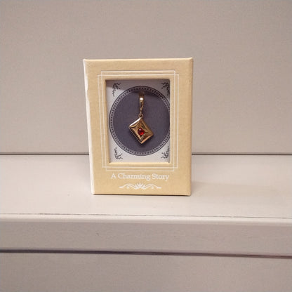 Envelope red heart Bracelet Charm