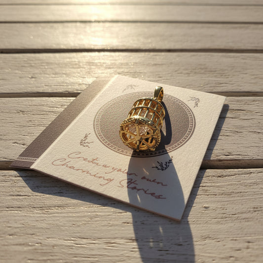 Birdcage with crystal charm