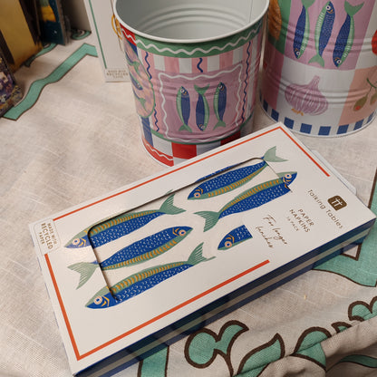 Fish//sardines design paper guest napkin