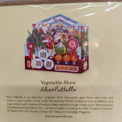 Gardener vegetable show greeting card