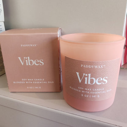 Wellness essential oil scented candle. 5oz. Vibes