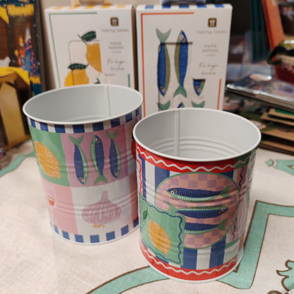 Bon Appetit metal storage tin Set of 2 .