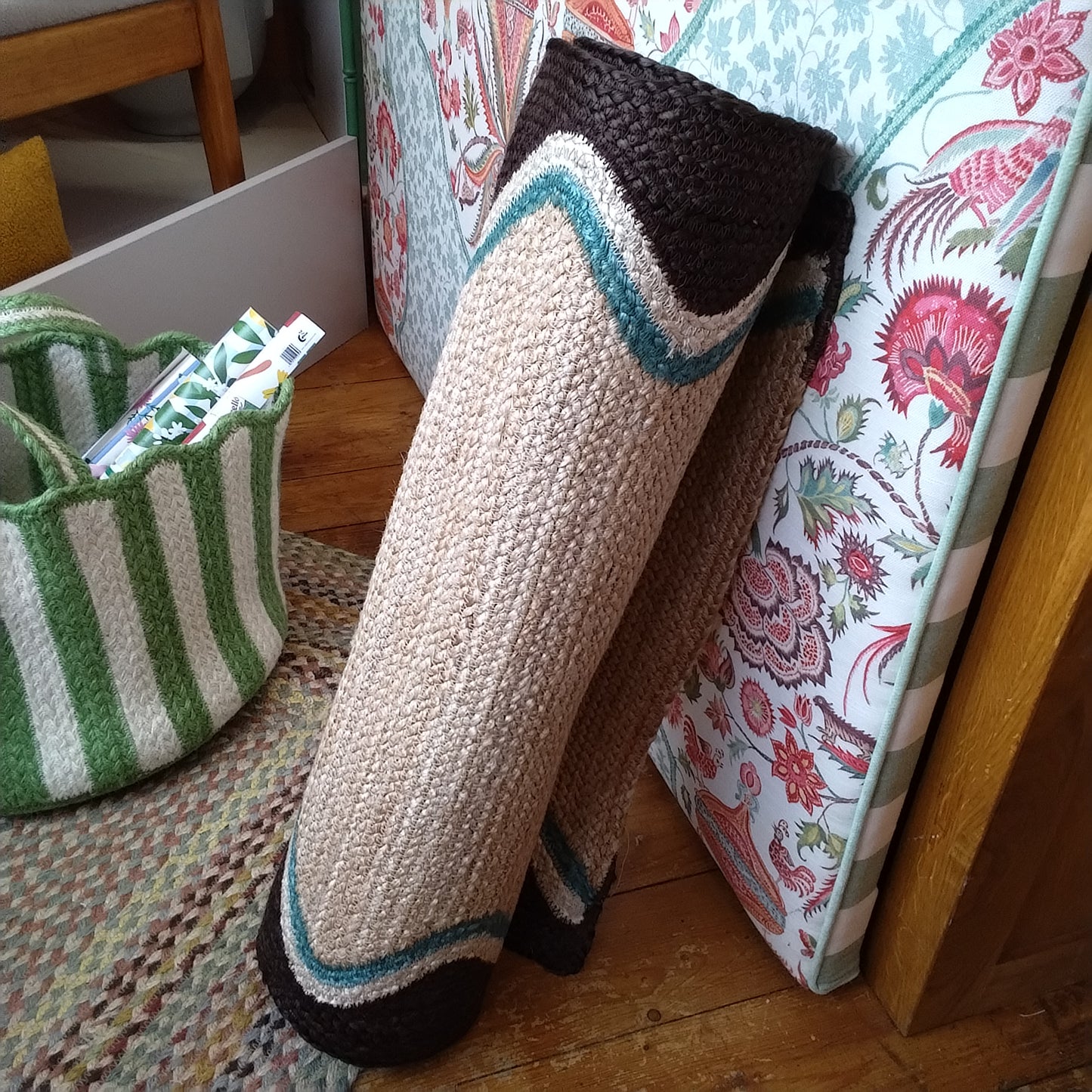 Cocoa Wave Jute Rug -  3 x 5 (92 x 152 cm)rectangle