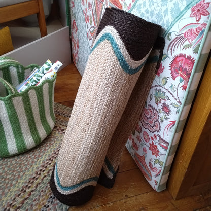 Cocoa Wave Jute Rug -  3 x 5 (92 x 152 cm)rectangle