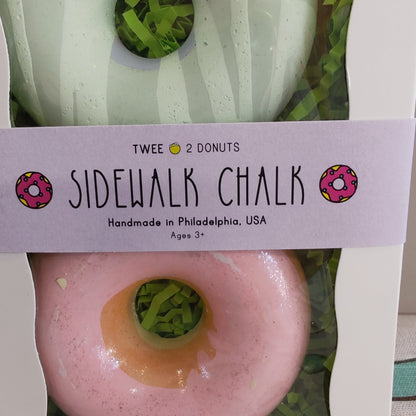 Sidewalk chalk - donuts