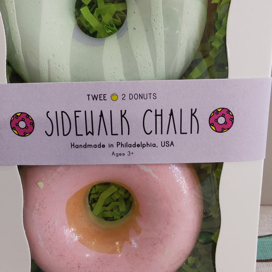 Sidewalk chalk - donuts