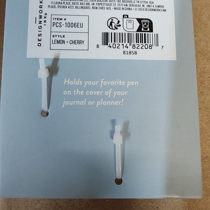 Lemon and cherries pen clips for your notebook