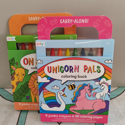 Carry along Colouring book with crayons "unicorn pals"