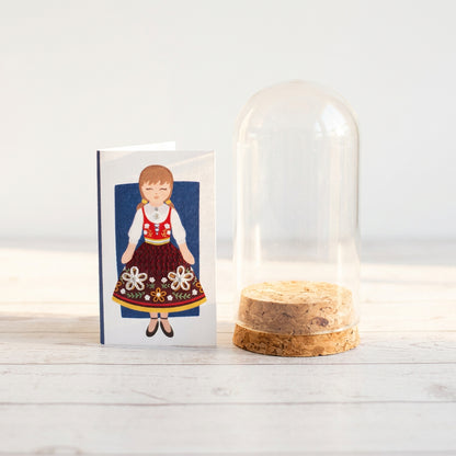 Kinfolk Norwegian Bunad with Flower Earrings - Silver