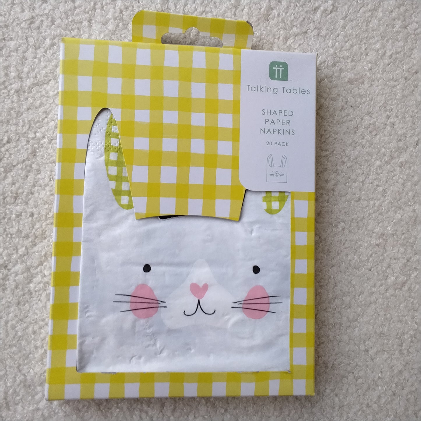 Bunny shaped napkins (20)